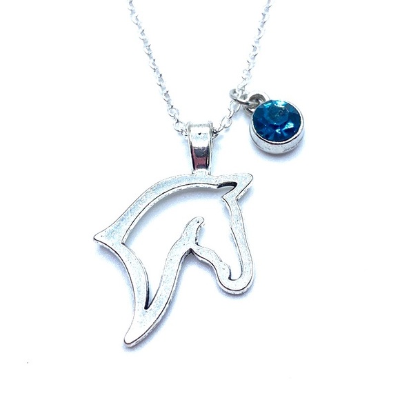 Horse Silhouette Necklace May Be Personalized - Picture 5 of 7